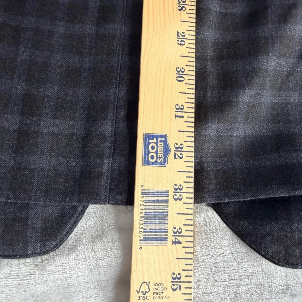 Marc New York Andrew Marc Mens 48XL Wool Sport Coat Blazer Plaid Leather Trim